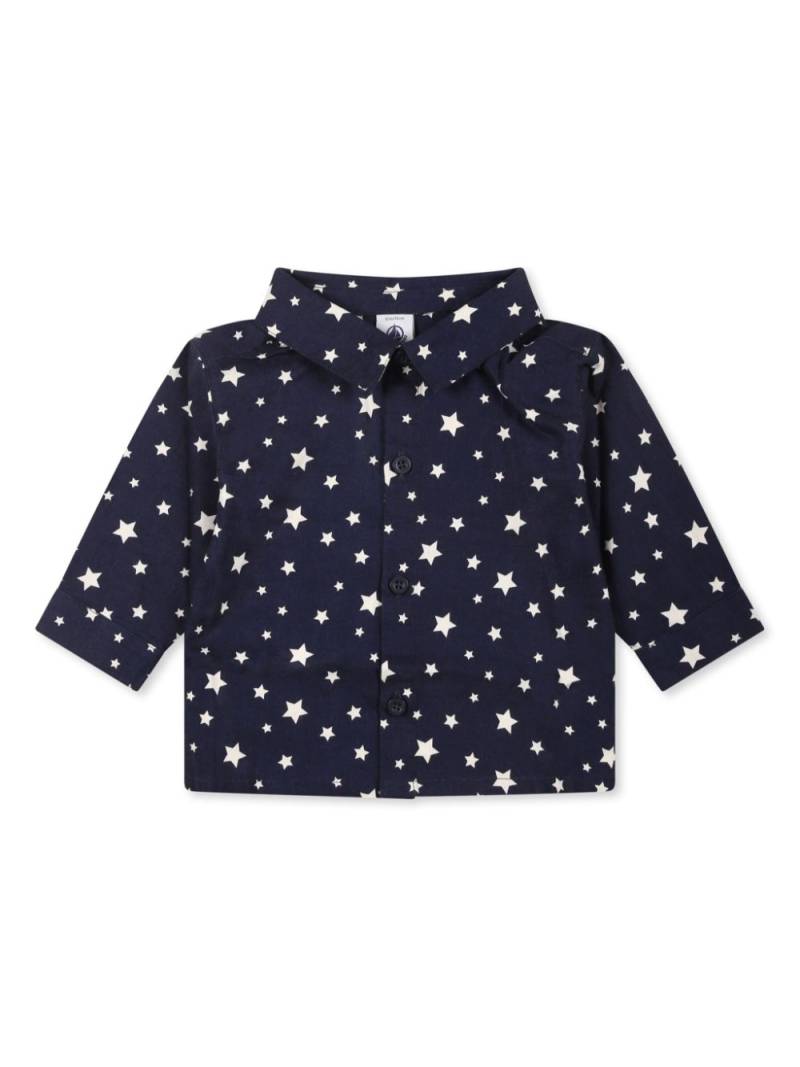 Petit Bateau star-print shirt - Blue von Petit Bateau