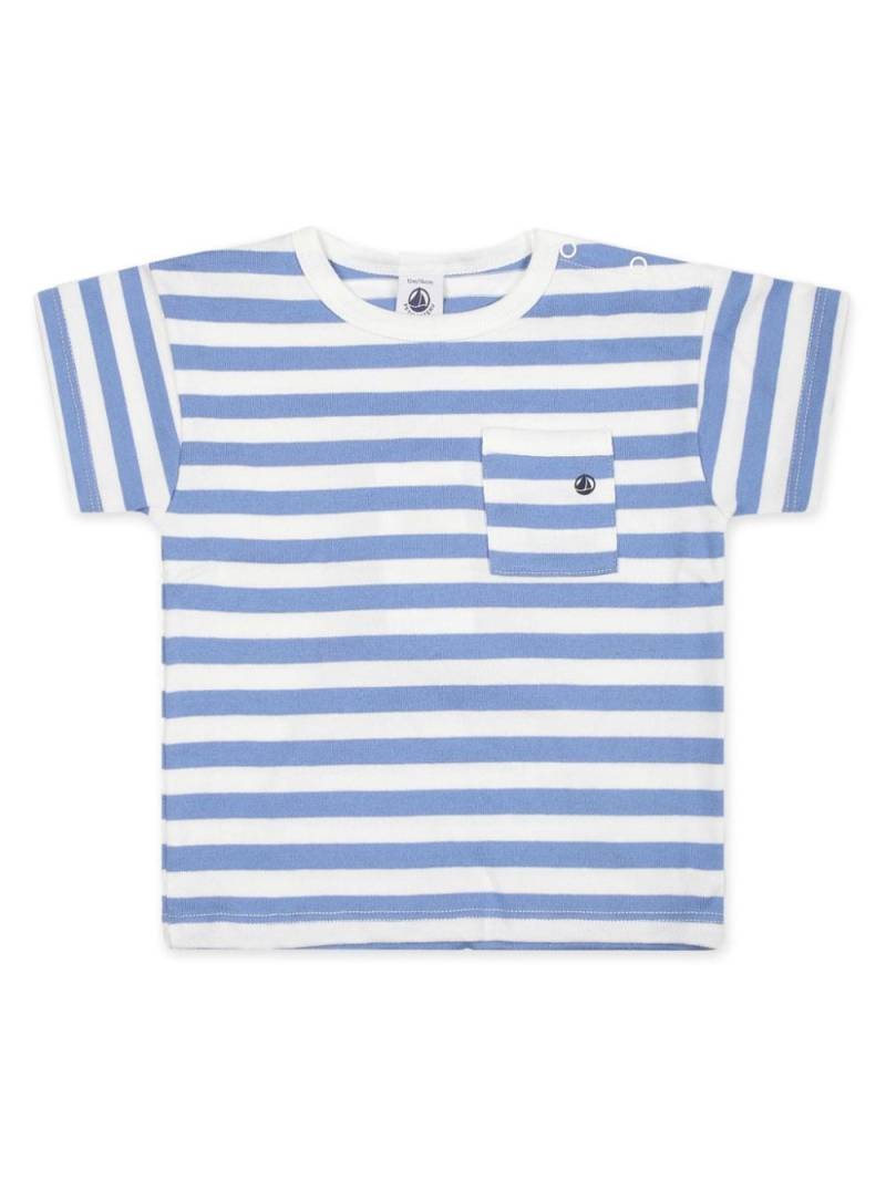 Petit Bateau striped cotton T-shirt - Blue von Petit Bateau