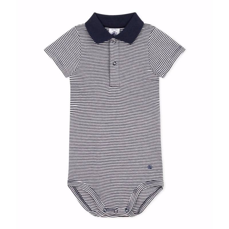 Polo-Body kurzarm Ringel von Petit Bateau