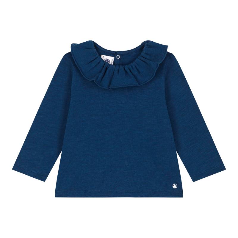 Shirt langarm Rüschenkragen von Petit Bateau