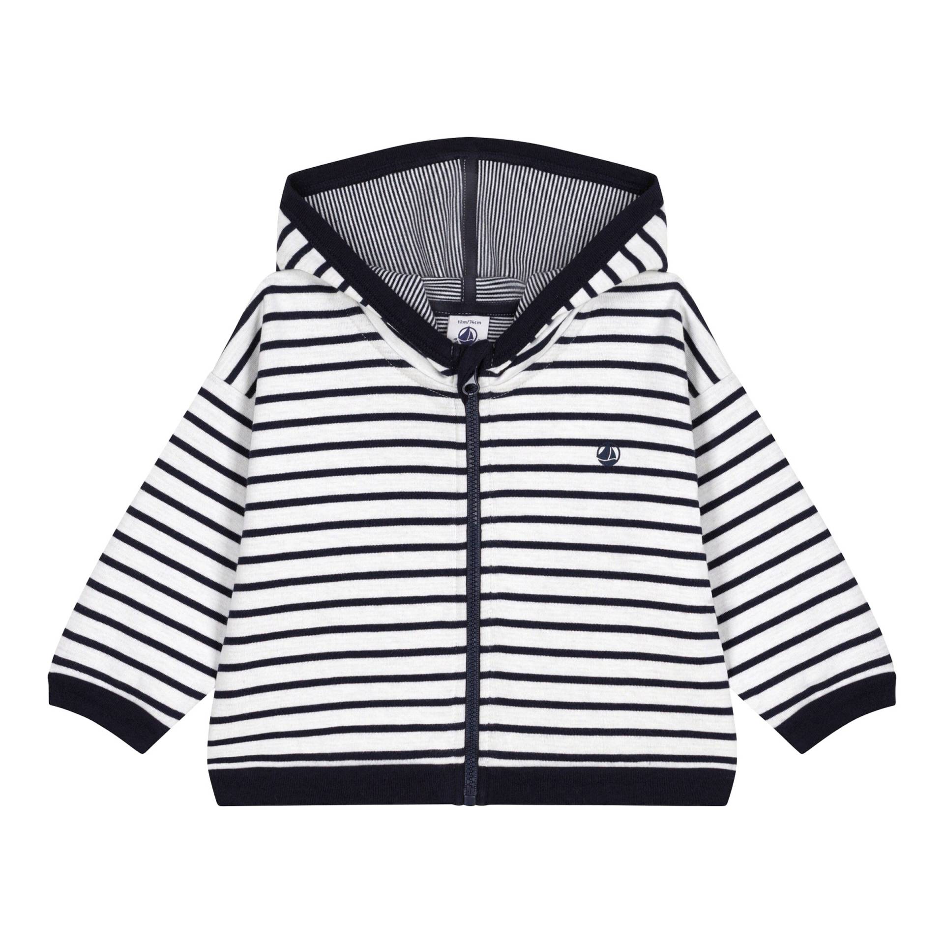 Sweatjacke mit Kapuze Ringel Sweatjacke mit Kapuze Ringel von Petit Bateau