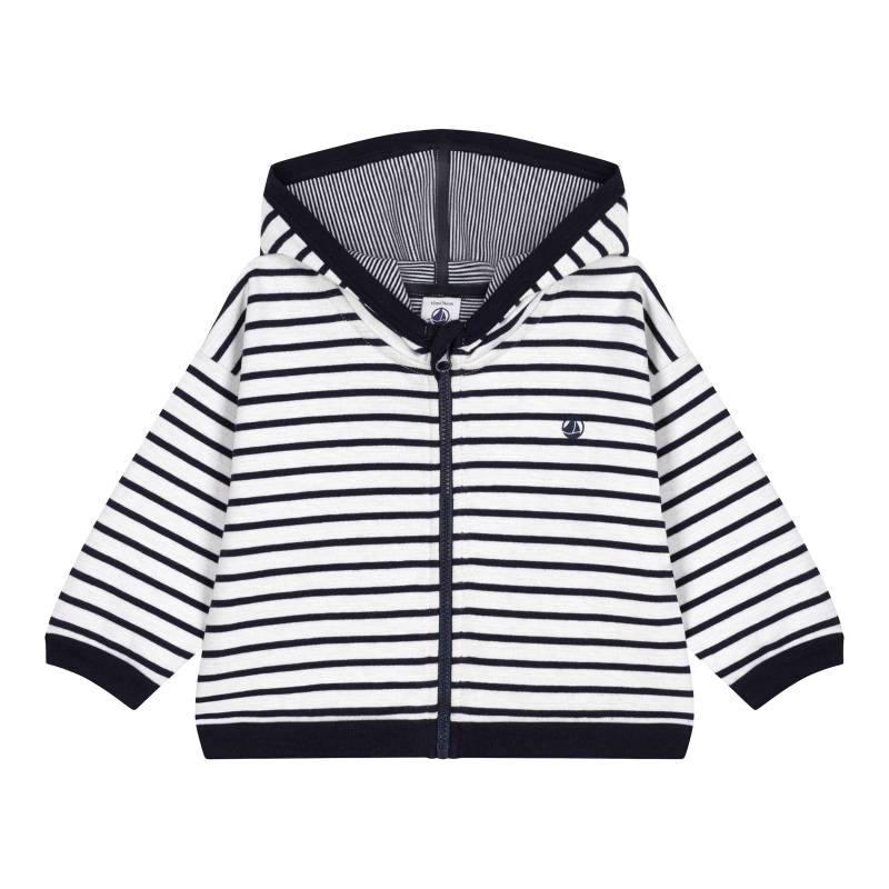 Sweatjacke mit Kapuze Ringel von Petit Bateau