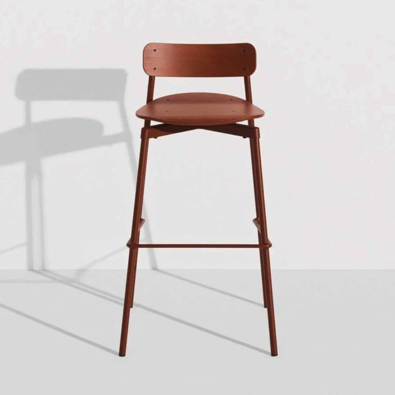 Fromme Wood Bar Stool Barstuhl, Farbe braunrot von Petite Friture