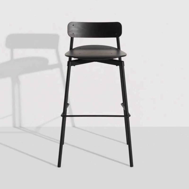 Fromme Wood Bar Stool Barstuhl, Farbe schwarz von Petite Friture