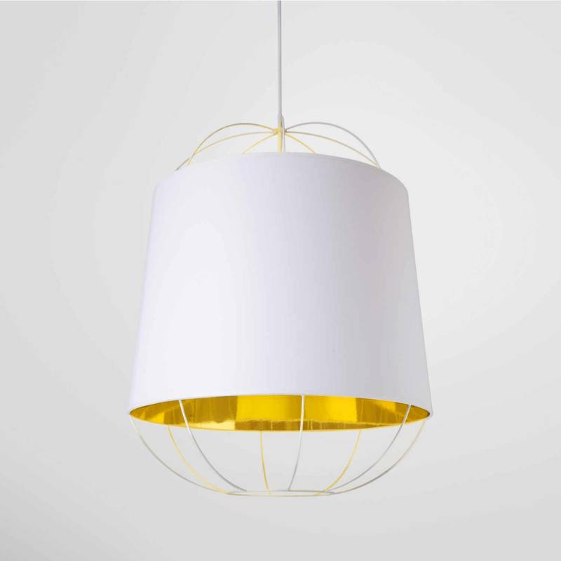 Lanterna Pendelleuchte medium, Farbe weiss / gold von Petite Friture