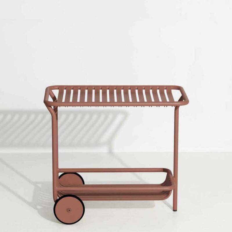 Week-End Trolley Servierwagen, Farbe terracotta von Petite Friture