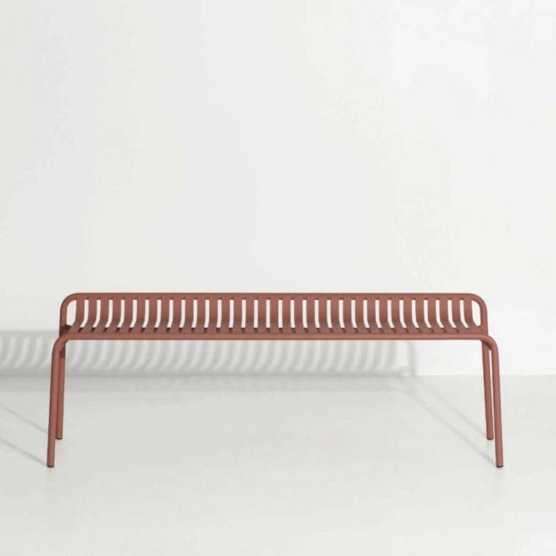 Week-End backless Bench Bank, Farbe terracotta von Petite Friture