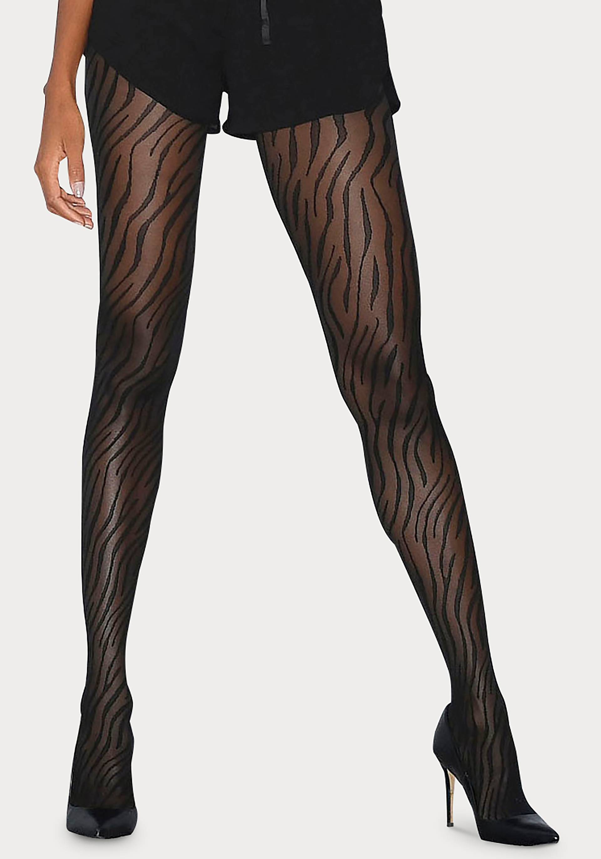 petite fleur goldfarben Feinstrumpfhose, mit animal Print petite fleur goldfarben Feinstrumpfhose, mit animal Print von Petite fleur gold