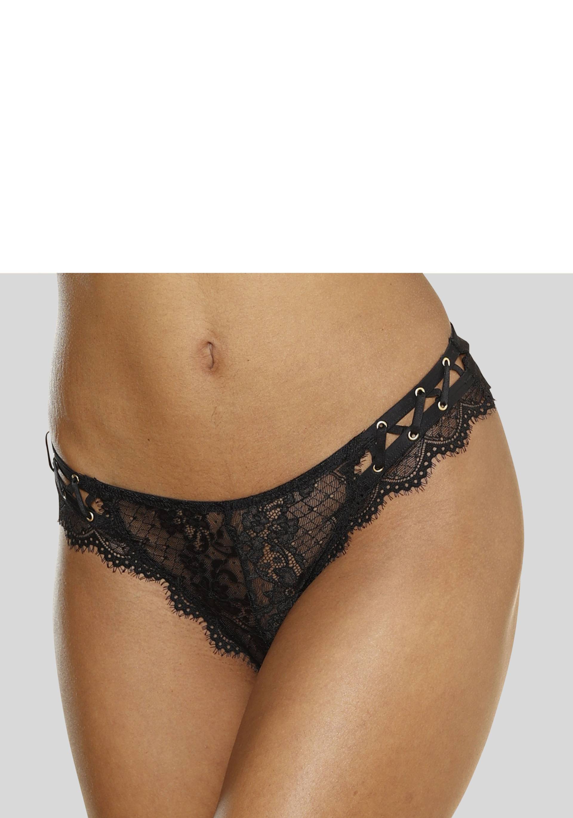 petite fleur goldfarben String, aus dezent transparenter Spitze von Petite fleur gold