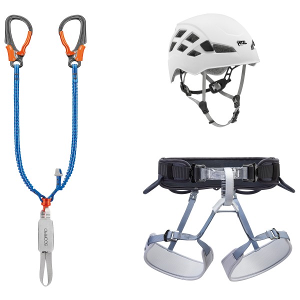 Petzl - Kit Via Ferrata Eashook - Klettersteigset Gr Harness: 65-96 cm - Helmet: 53-61 cm;Harness: 76-107 cm - Helmet: 53-61 cm multi von Petzl