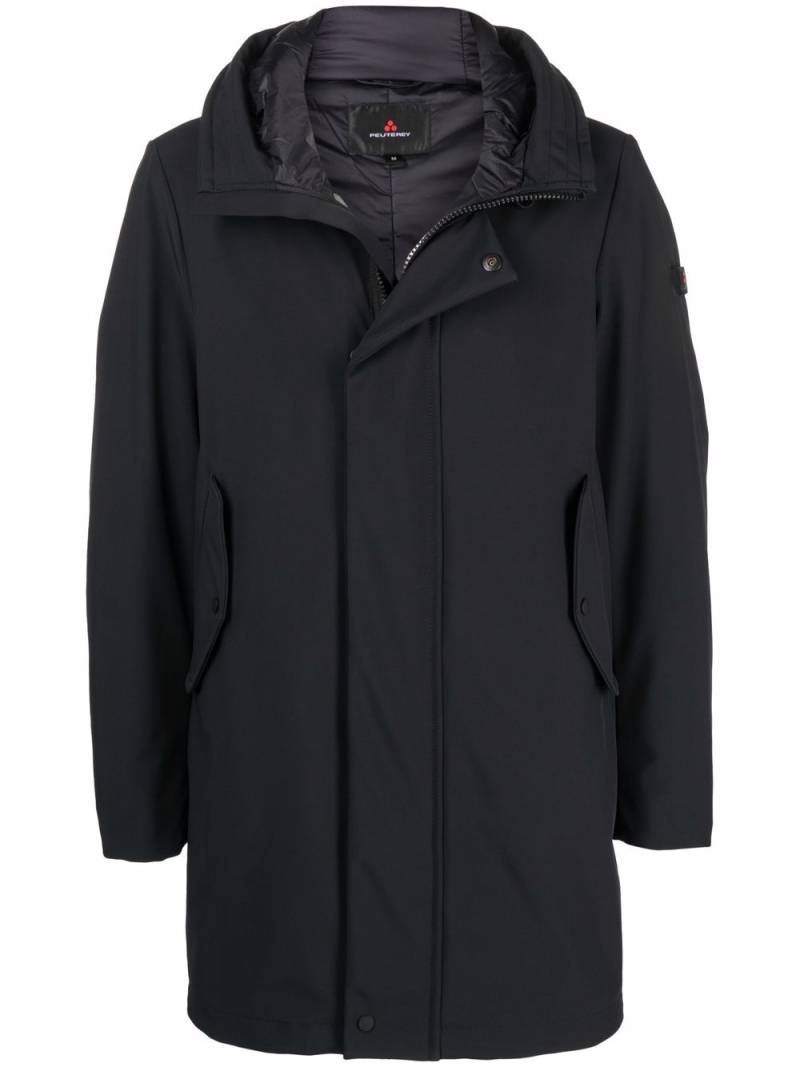 Peuterey logo patch hooded coat - Black von Peuterey