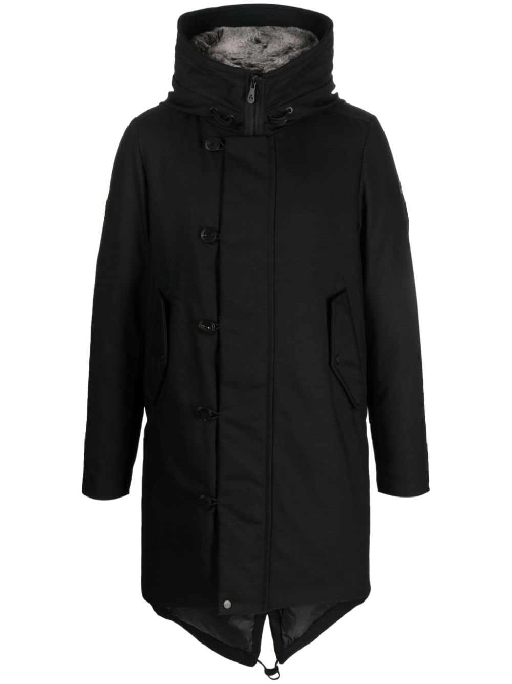 Peuterey logo-patch hooded down coat - Black von Peuterey