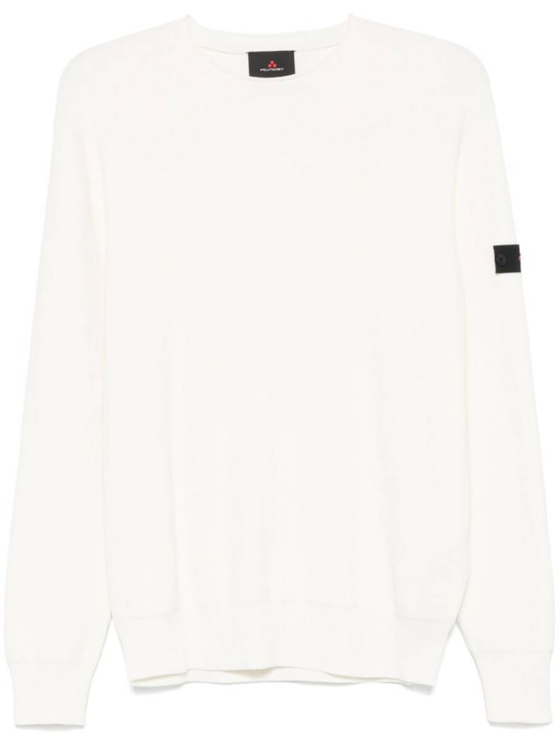 Peuterey ribbed-knit cotton sweater - White von Peuterey