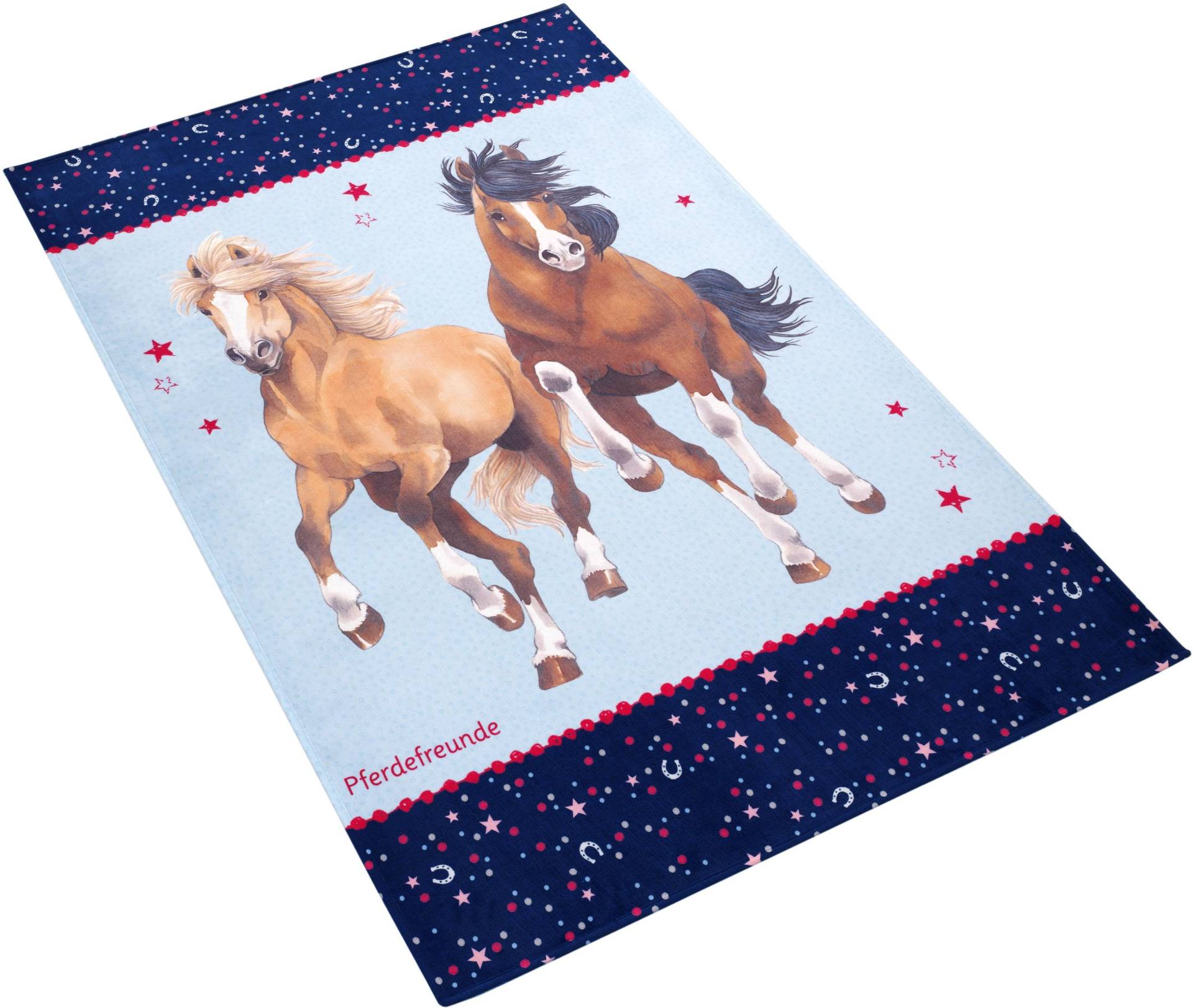 Pferdefreunde Kinderteppich »PF-510«, rechteckig, 6 mm Höhe, Motiv Pferde, Stoff Druck, weiche Microfaser, Kinderzimmer Pferdefreunde Kinderteppich »PF-510«, rechteckig, 6 mm Höhe, Motiv Pferde, Stoff Druck, weiche Microfaser, Kinderzimmer von Pferdefreunde