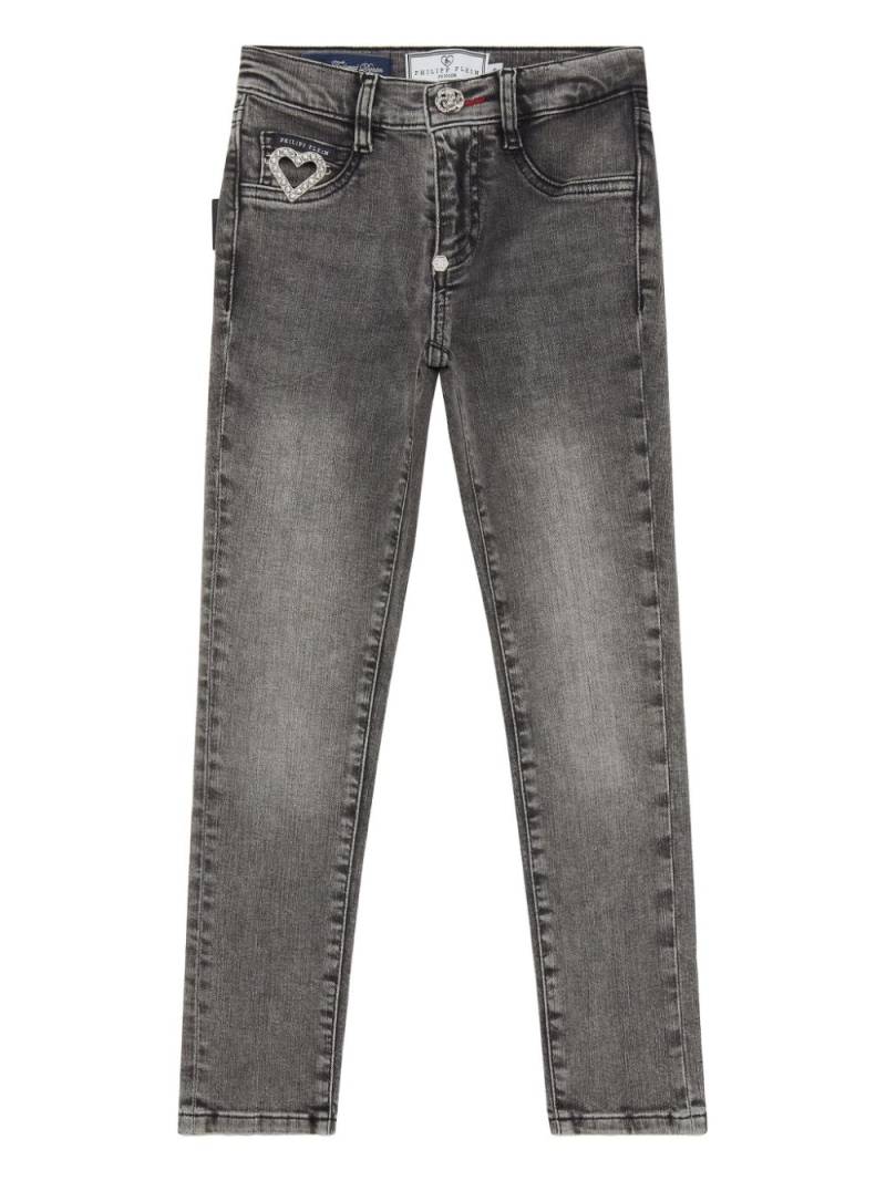 Philipp Plein Junior Heart jeggins - Grey von Philipp Plein Junior