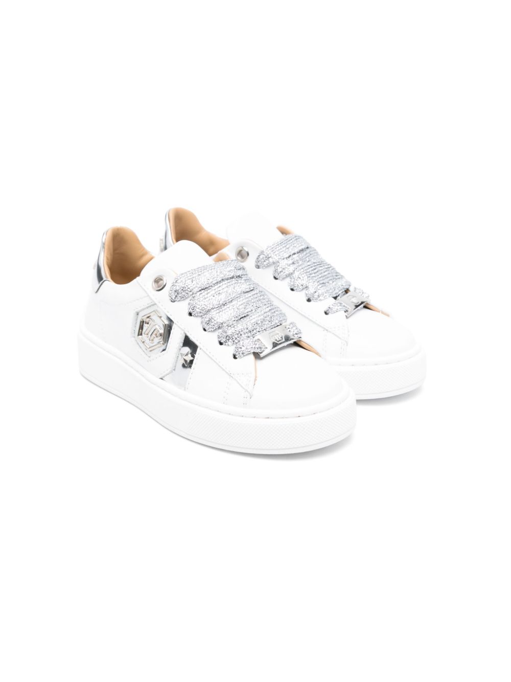 Philipp Plein Junior Hexagon sneakers - White von Philipp Plein Junior