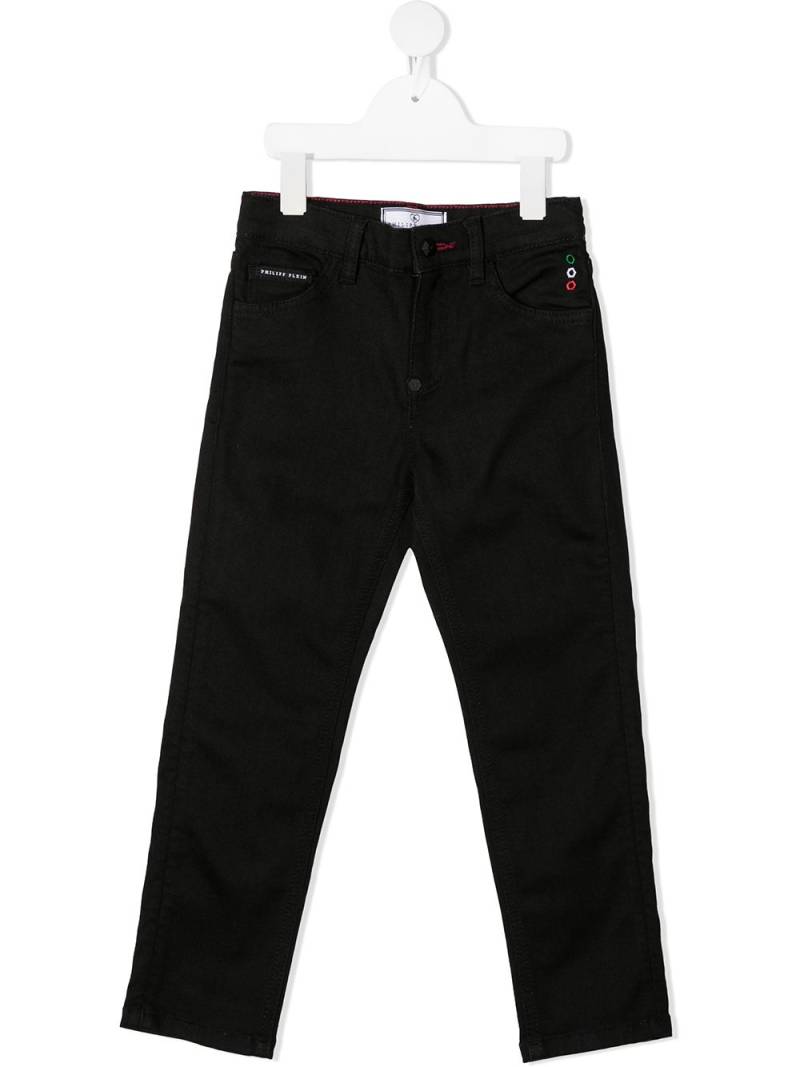 Philipp Plein Junior Istitutional straight leg jeans - Black von Philipp Plein Junior