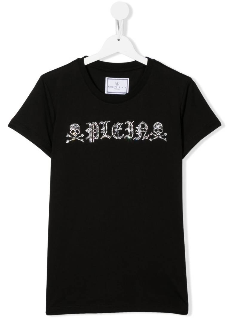 Philipp Plein Junior TEEN crystal logo-embellished T-shirt - Black von Philipp Plein Junior