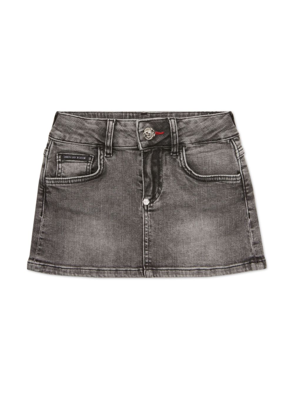 Philipp Plein Junior denim mini skirt - Grey von Philipp Plein Junior