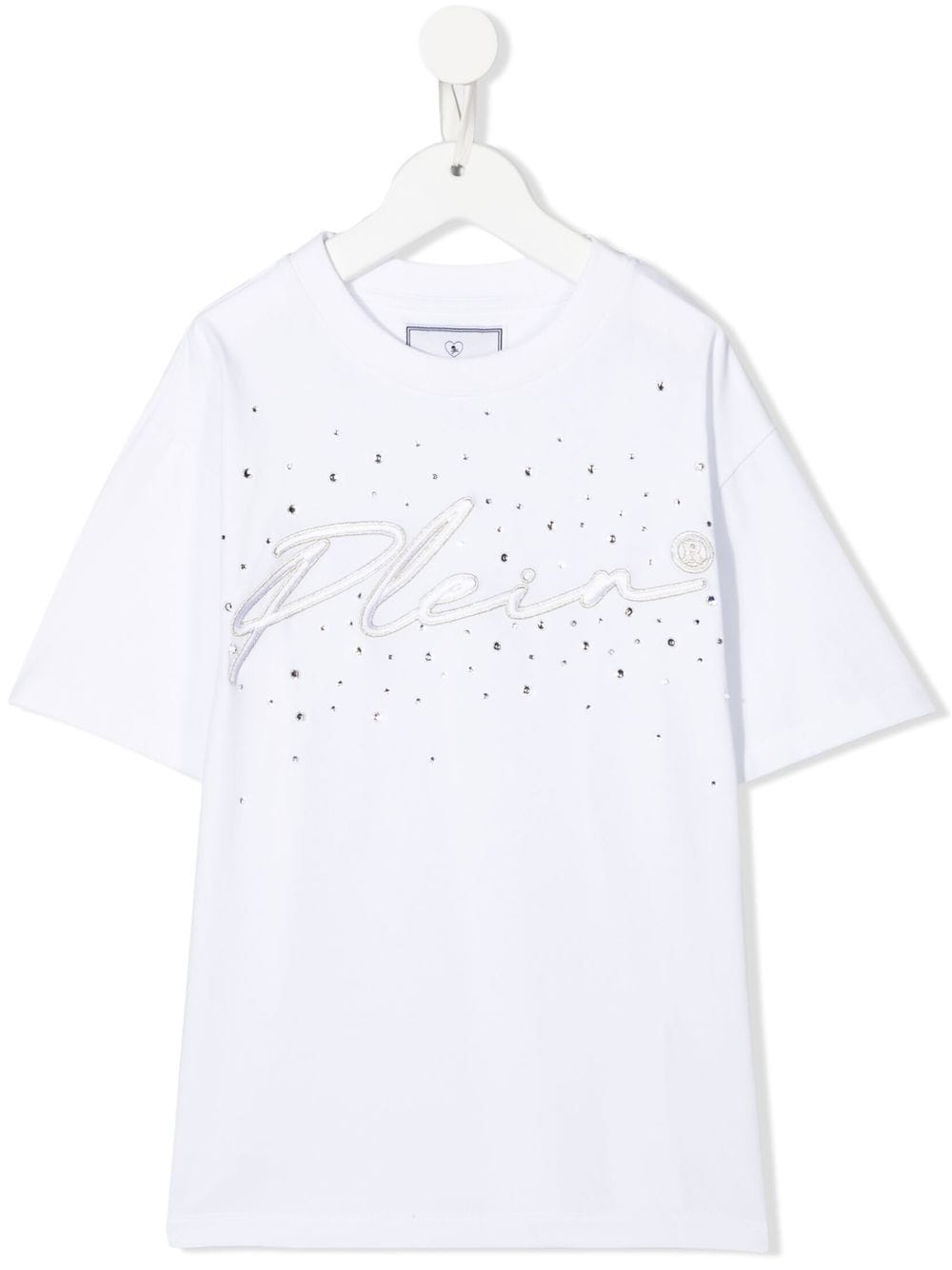 Philipp Plein Junior embroidered-logo short-sleeved T-shirt - White von Philipp Plein Junior