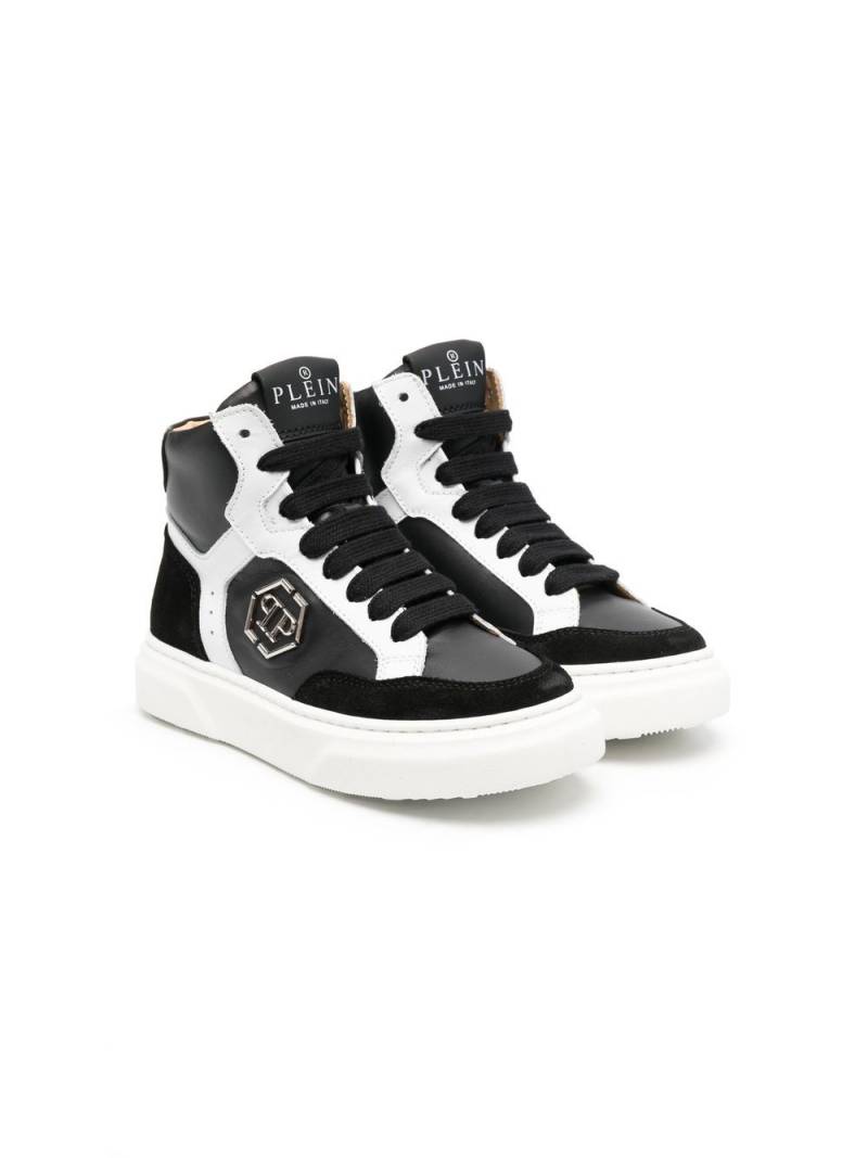 Philipp Plein Junior hi-top hexagon sneakers - Black von Philipp Plein Junior