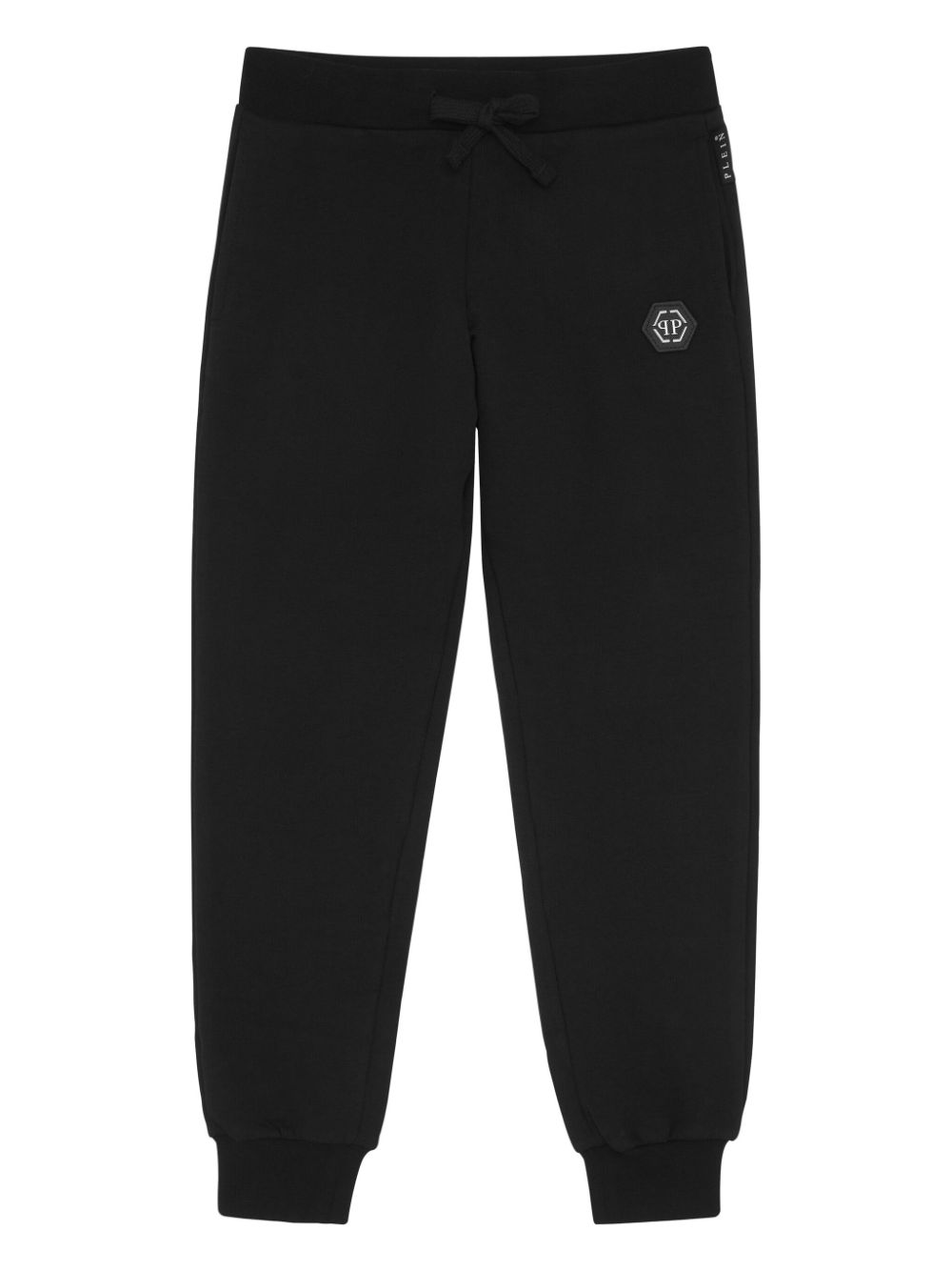 Philipp Plein Junior logo-patch drawstring-elasticated track pants - Black von Philipp Plein Junior