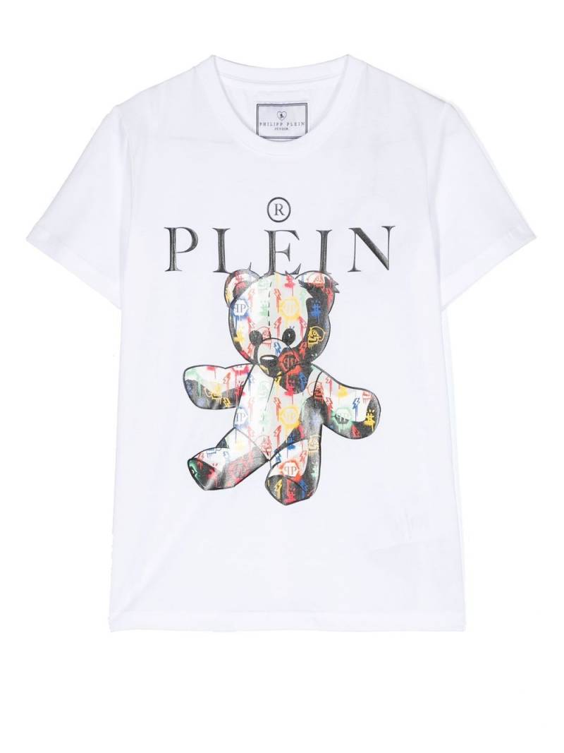 Philipp Plein Junior logo-print detail T-shirt - White von Philipp Plein Junior