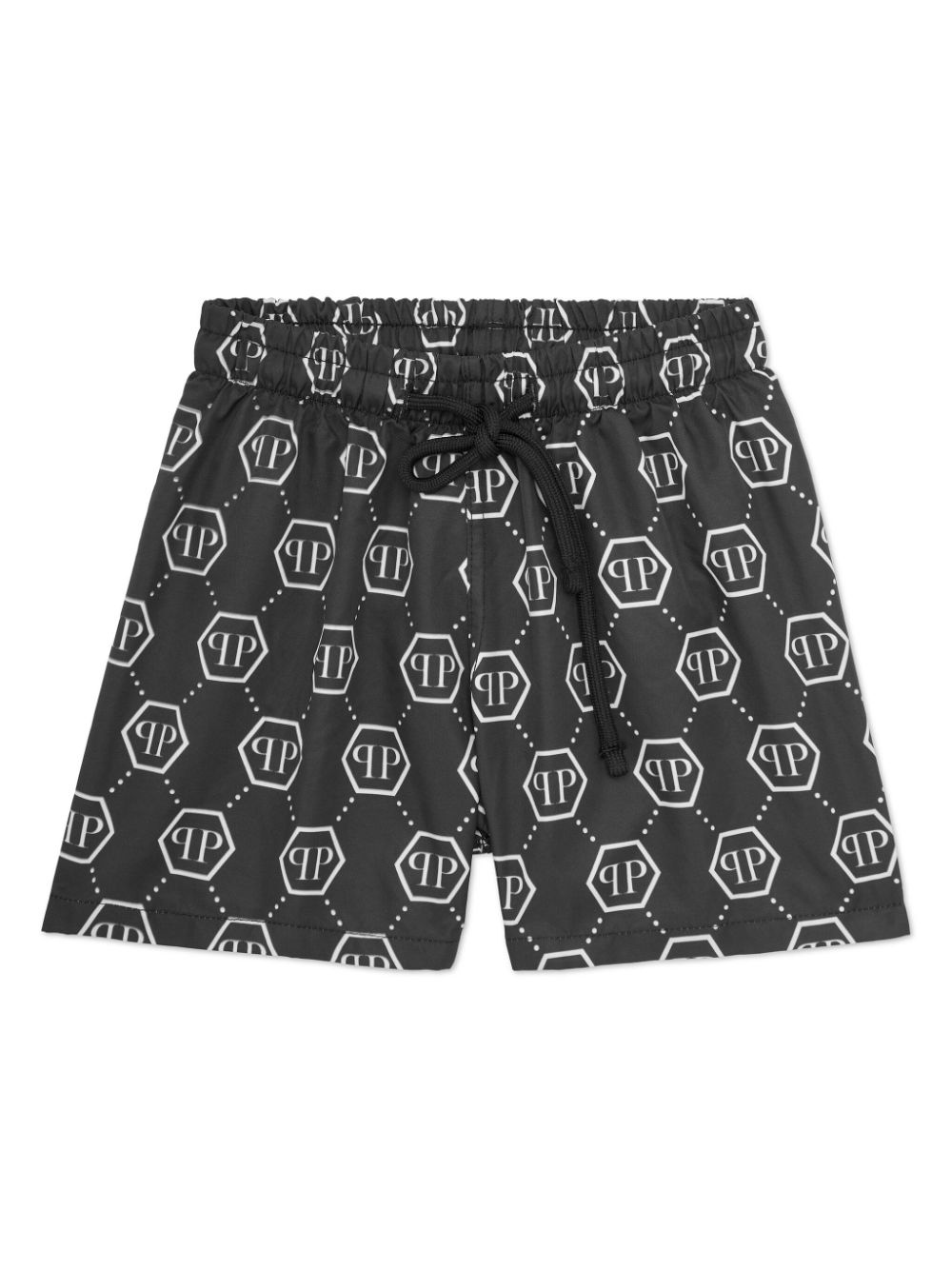 Philipp Plein Junior monogram-print swim shorts - Black von Philipp Plein Junior