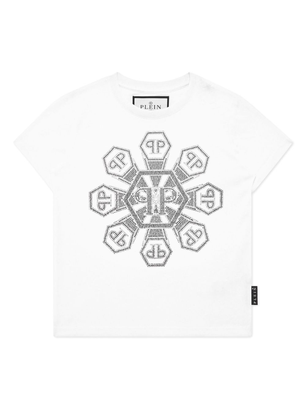 Philipp Plein Junior monogram-studded T-shirt - White von Philipp Plein Junior