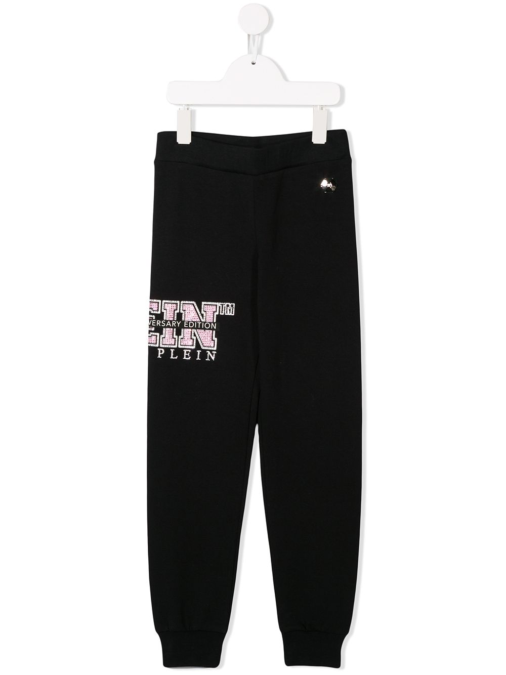 Philipp Plein Junior rhinestone logo track pants - Black von Philipp Plein Junior