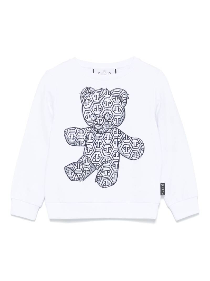 Philipp Plein Junior rhinestoned sweatshirt - White von Philipp Plein Junior