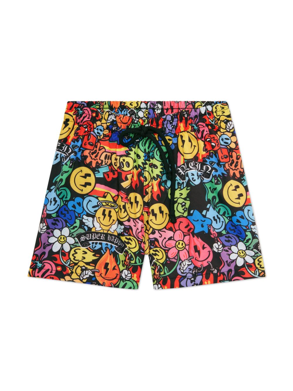 Philipp Plein Junior smile-print swim shorts - Red von Philipp Plein Junior