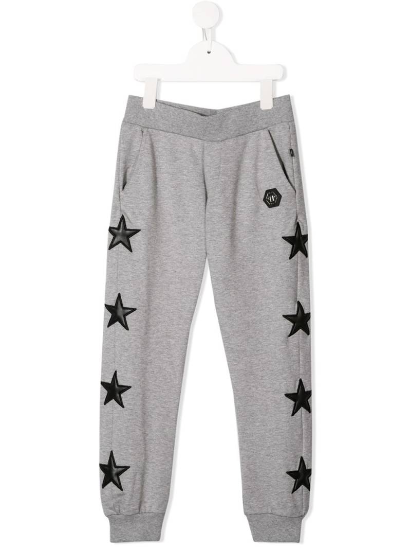 Philipp Plein Junior star patch track pants - Grey von Philipp Plein Junior