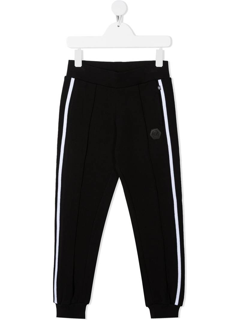 Philipp Plein Junior stripe-side track pants - Black von Philipp Plein Junior