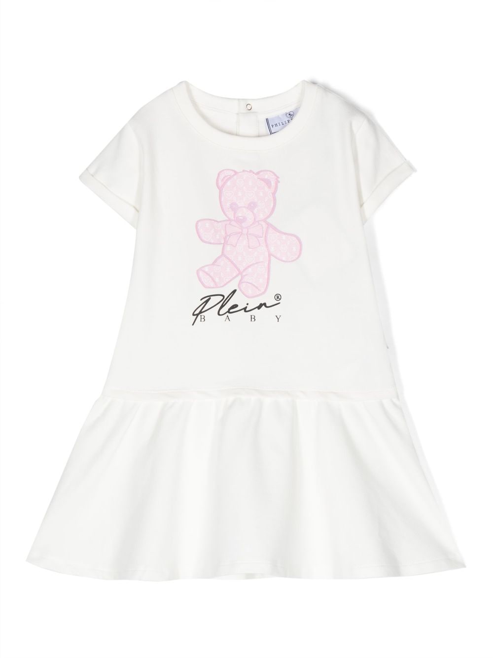 Philipp Plein Junior teddy bear-motif dress - White von Philipp Plein Junior