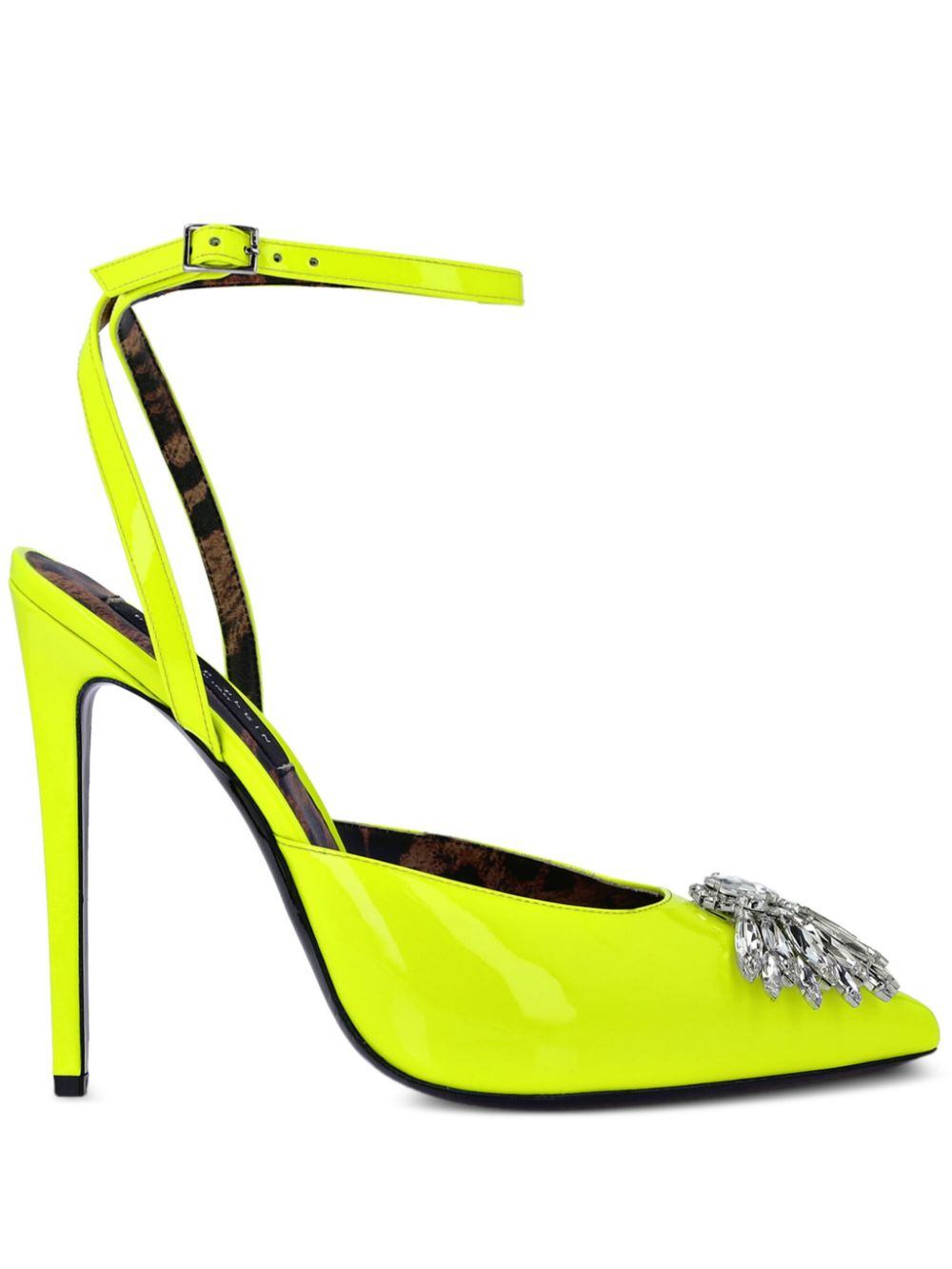 Philipp Plein 120mm crystal-embellished pumps - Yellow von Philipp Plein