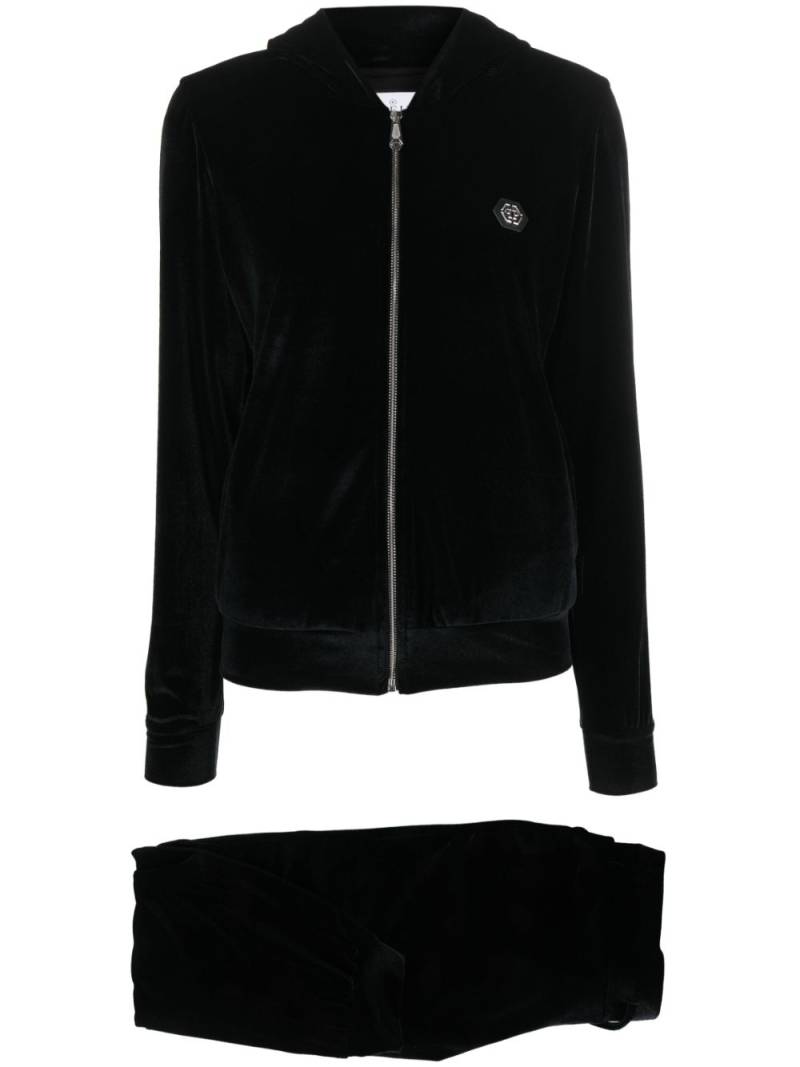 Philipp Plein 3D Skull velvet tracksuit (set of two) - Black von Philipp Plein