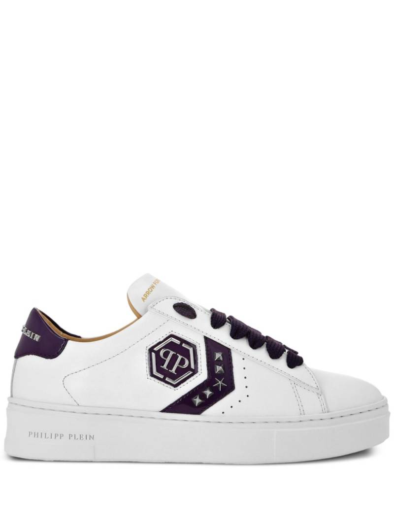 Philipp Plein Arrow Force leather sneakers - White von Philipp Plein