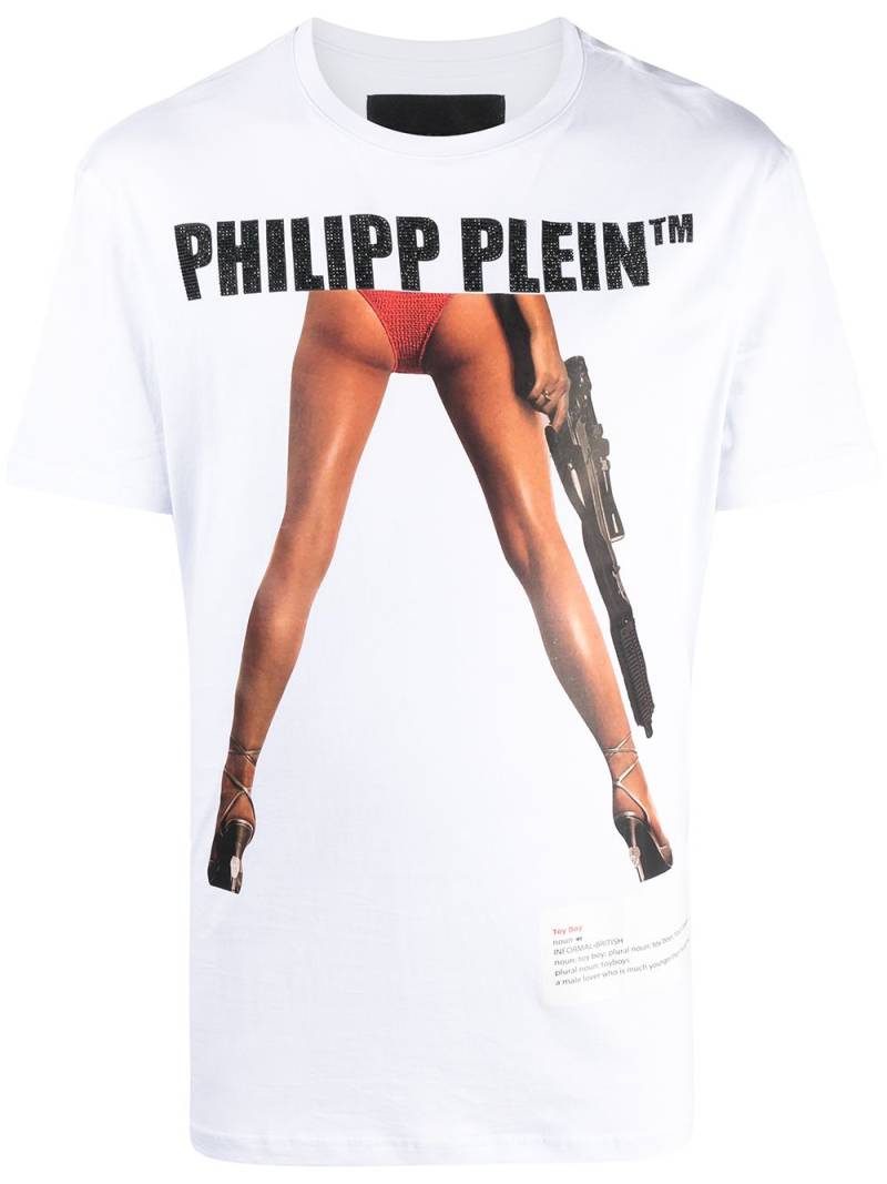 Philipp Plein Bang Bang-print cotton T-shirt - White von Philipp Plein