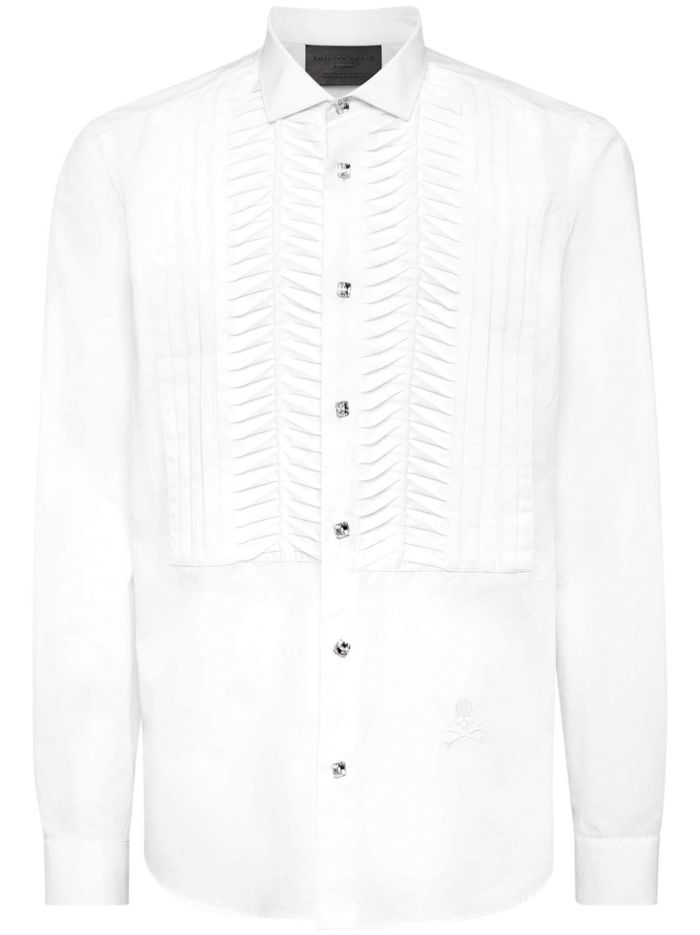 Philipp Plein Black Tie long-sleeve shirt - White von Philipp Plein