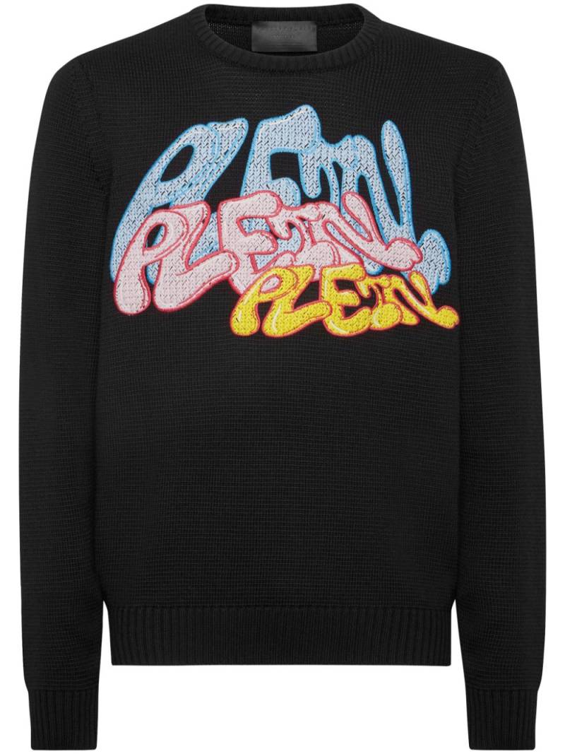 Philipp Plein Bombing Graffiti wool jumper - Black von Philipp Plein