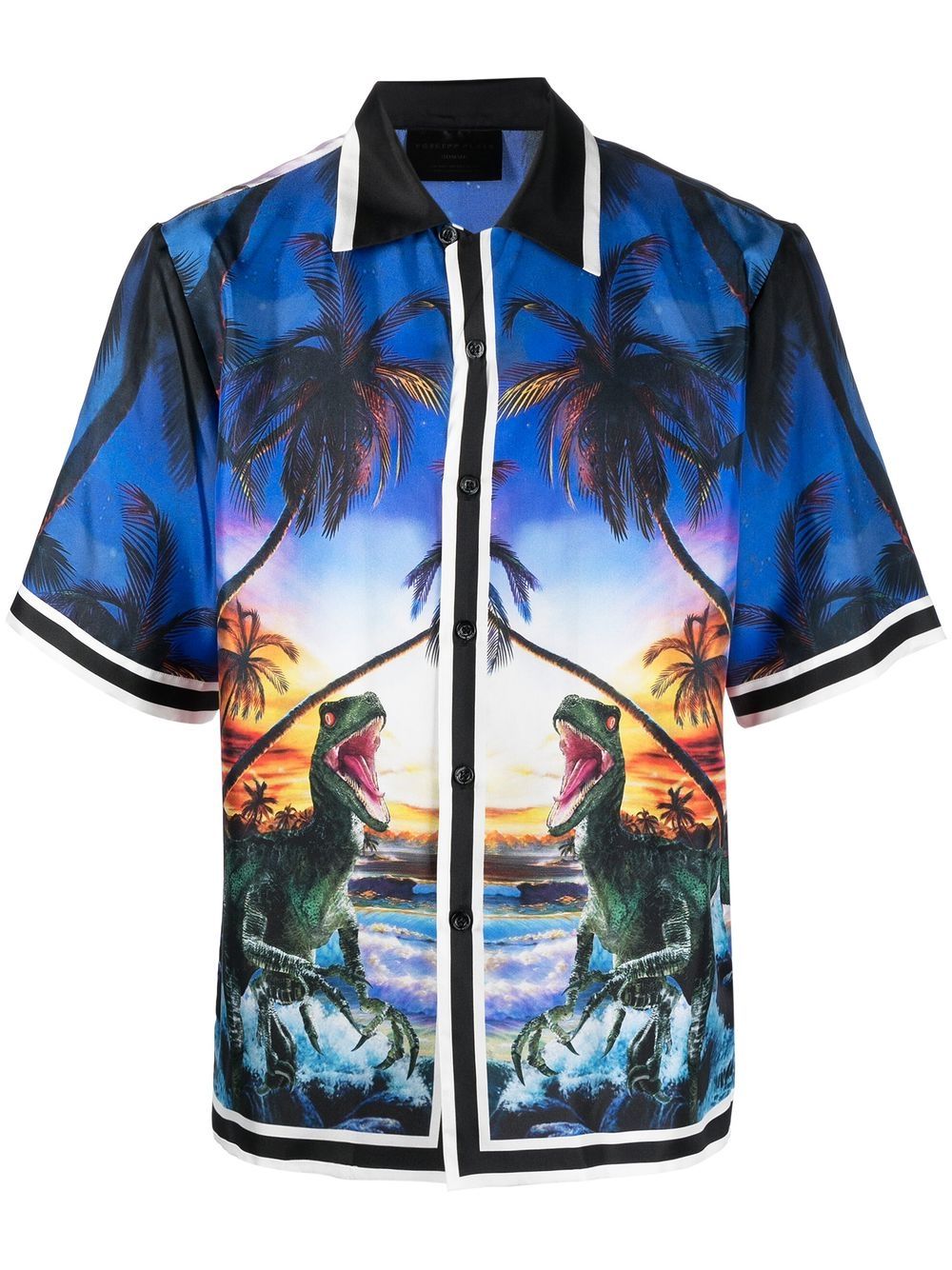 Philipp Plein Bowling SS Hawaii shirt - Black von Philipp Plein