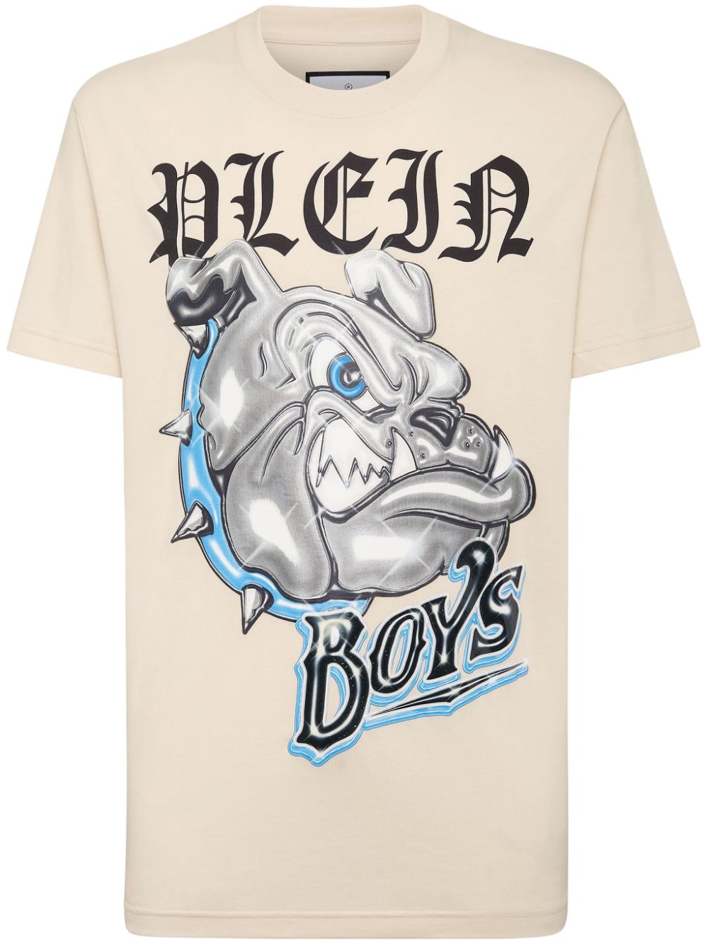 Philipp Plein Bulldogs-print cotton T-shirt - Neutrals von Philipp Plein