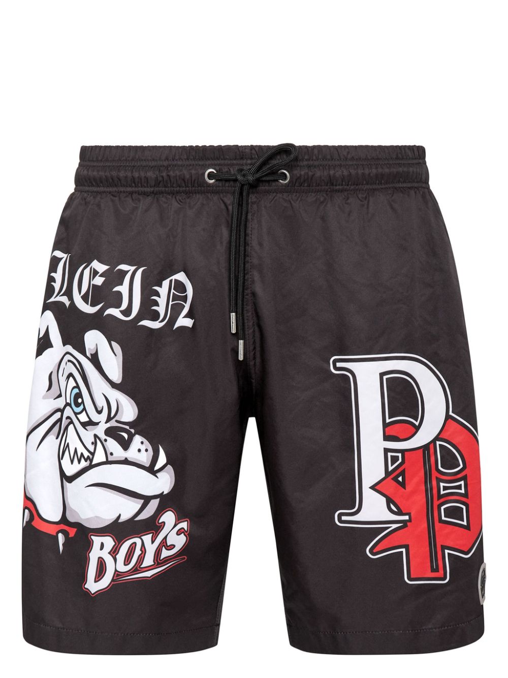 Philipp Plein Bulldogs-print swim shorts - Black von Philipp Plein