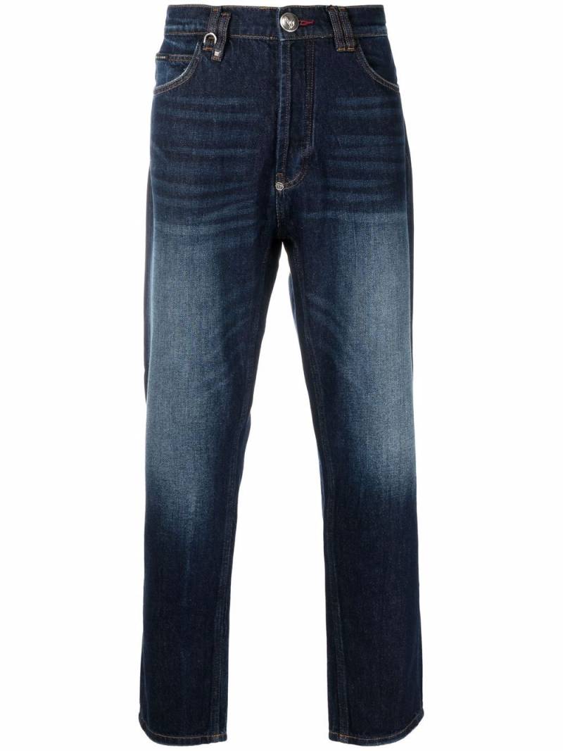 Philipp Plein Carrot Fit Iconic Plein straight-leg jeans - Blue von Philipp Plein