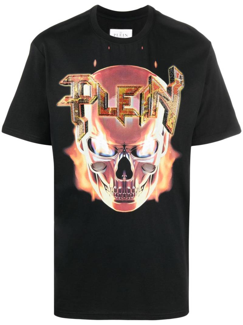 Philipp Plein Chrome gem-embellished T-shirt - Black von Philipp Plein