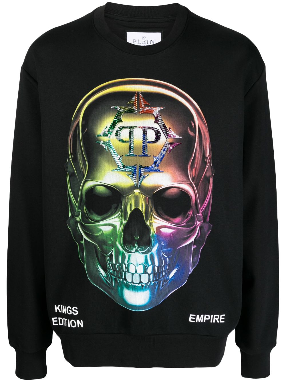 Philipp Plein Chrome skull-print sweatshirt - Black von Philipp Plein