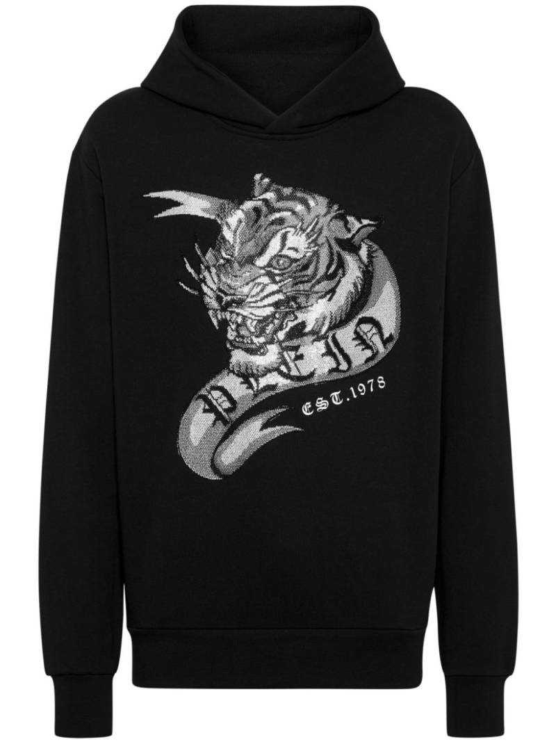 Philipp Plein Crystal Tattoo crystal-embellished hoodie - Black von Philipp Plein