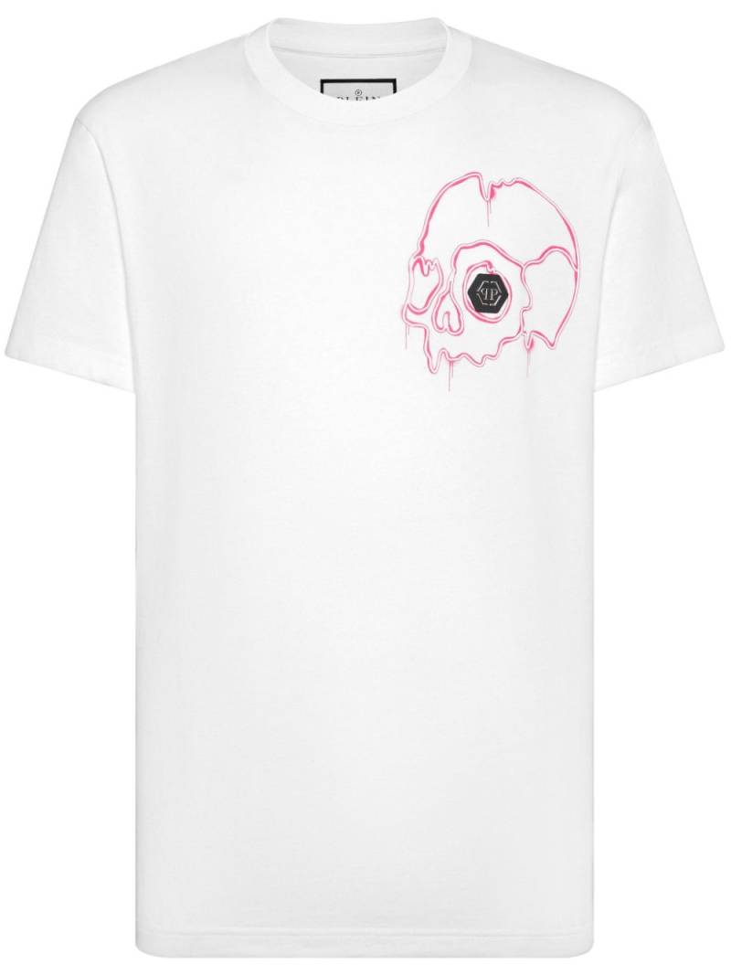 Philipp Plein Dripping Skull cotton T-shirt - White von Philipp Plein