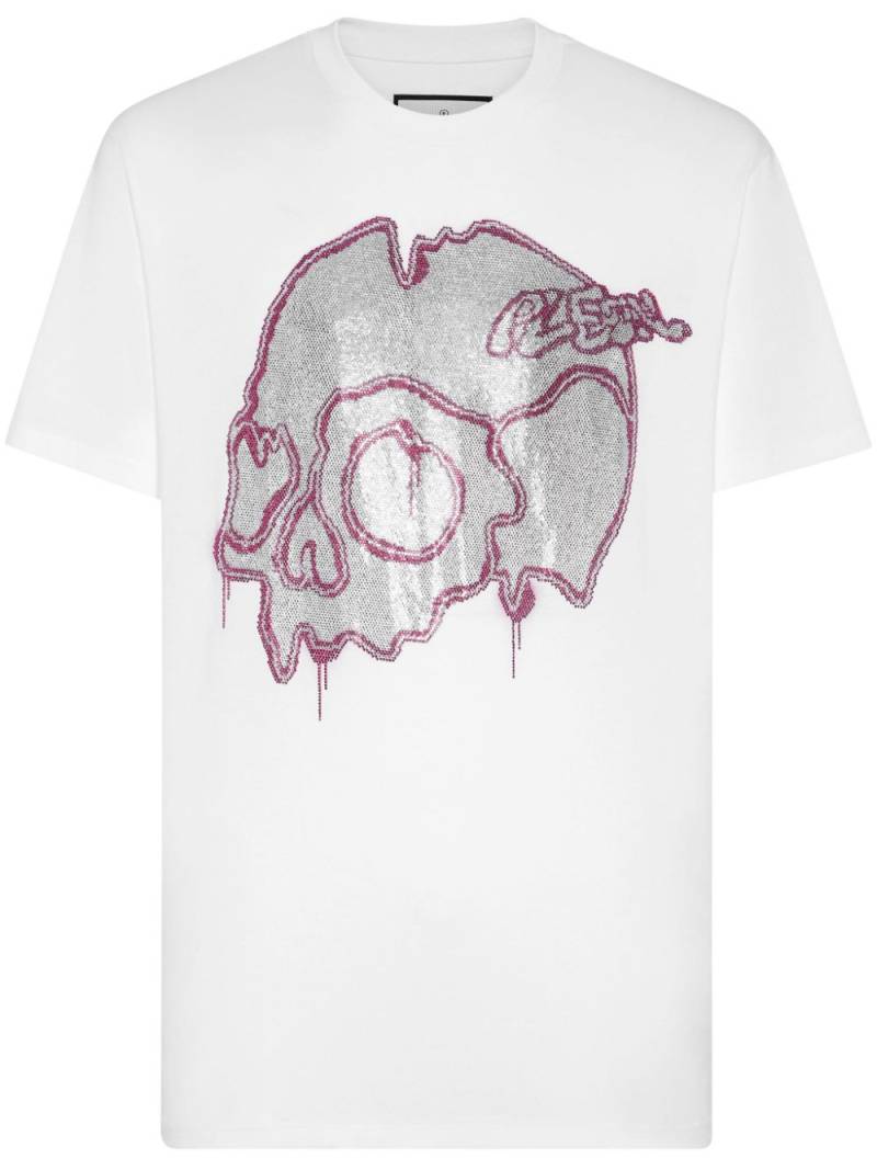 Philipp Plein Dripping Skull cotton T-shirt - White von Philipp Plein